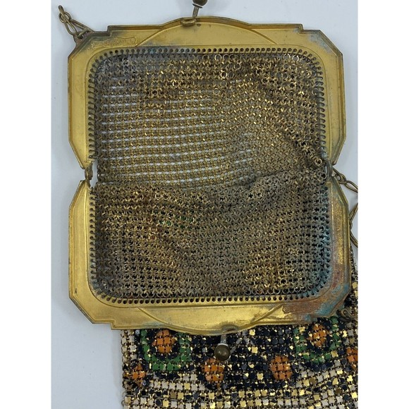Antique Whiting & Davis Mesh Art Deco Flapper Purse Original - Picture 5 of 6